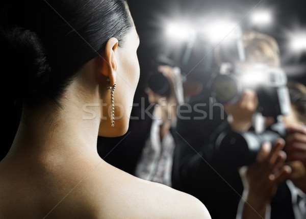 Paparazzi elvesz kép film csillag lány Stock fotó © choreograph