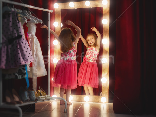 Cute peu fashionista heureux enfant fille [[stock_photo]] © choreograph