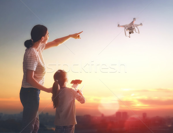 kids playing drone
