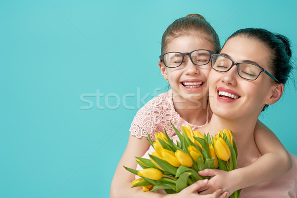 daughter congratulating mom Stock photo © choreograph