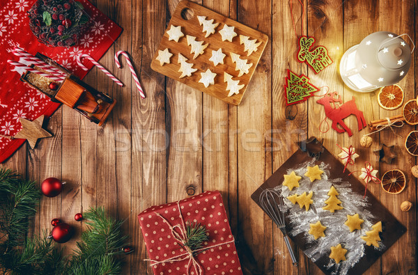 Foto stock: Natal · família · tradições · alegre · feliz · férias