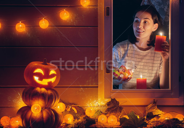 woman is preparing treats for kids Stock photo © choreograph