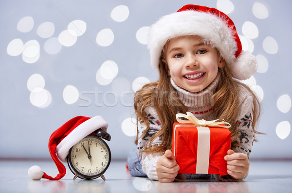 ребенка Рождества Hat будильник ребенка Сток-фото © choreograph