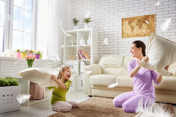 Happy family games. Stock photo © choreograph