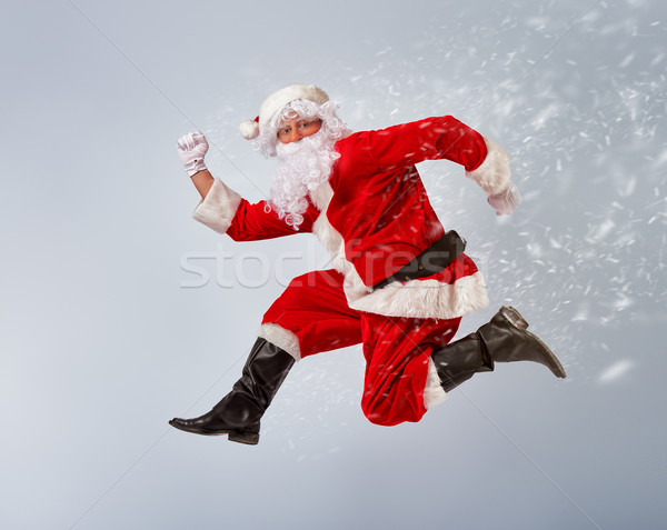 Mikulás portré vicces tél karácsony ünnep Stock fotó © choreograph