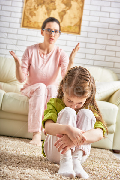 mother scolds her child Stock photo © choreograph