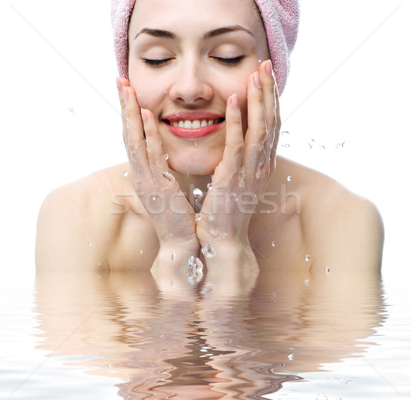 girl is washing Stock photo © choreograph