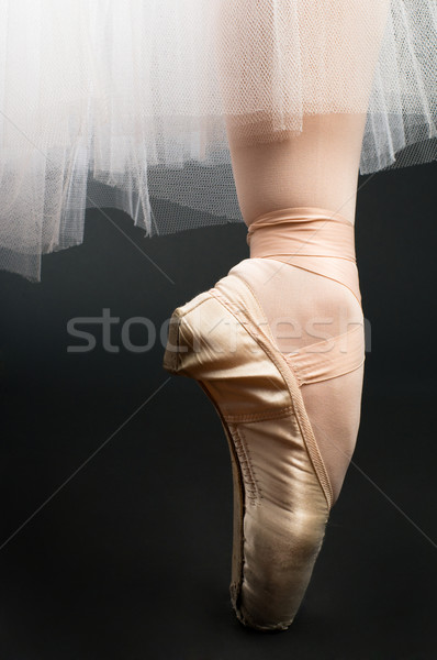 Beine Ballettschuhe schwarz Ballett Bühne Fuß Stock foto © choreograph