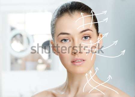 Egészséges arc szépség nő fürdőszoba test Stock fotó © choreograph