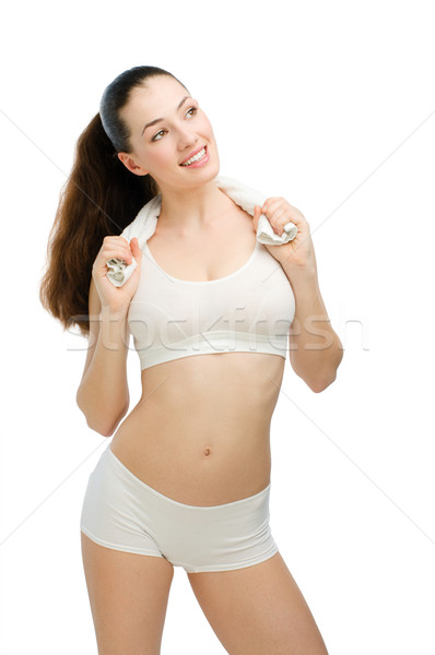 Sport jeune fille jeunes formation Homme blanche [[stock_photo]] © choreograph