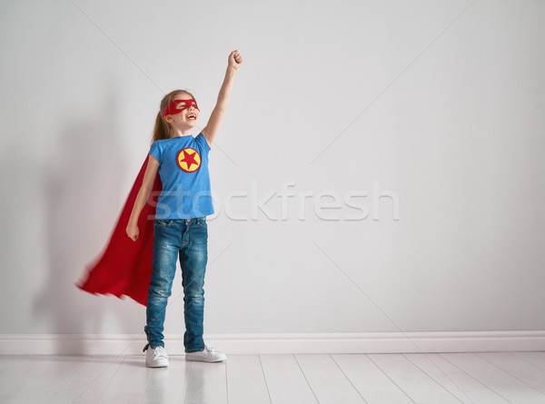 Stock photo: child is playing superhero