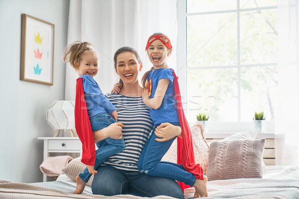 [[stock_photo]]: Mère · enfants · jouer · ensemble · maman · filles