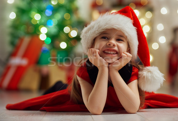 聖誕節 慶典 小 可愛 女孩 禮品 商業照片 © choreograph