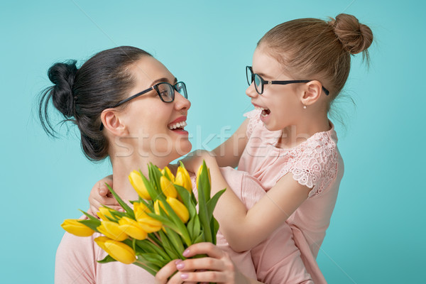 daughter congratulating mom Stock photo © choreograph
