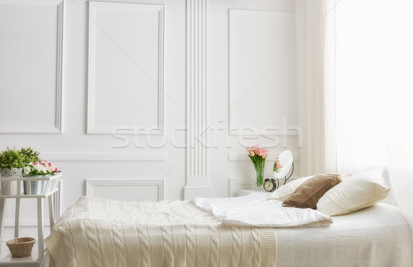 bedroom in soft light colors Stock photo © choreograph