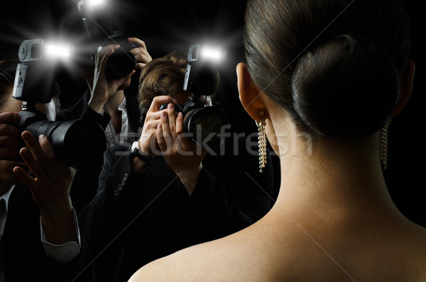 Paparazzi resim film star kız Stok fotoğraf © choreograph