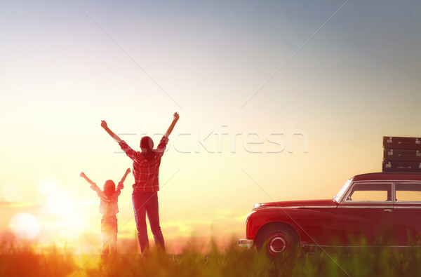 Happy family relaxing Stock photo © choreograph