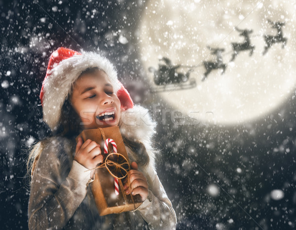Zdjęcia stock: Dziecko · ciemne · wesoły · christmas · szczęśliwy · wakacje