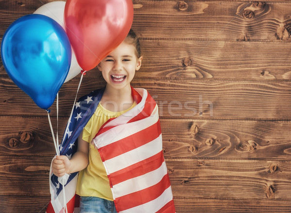 патриотический праздник счастливым Kid Cute мало Сток-фото © choreograph