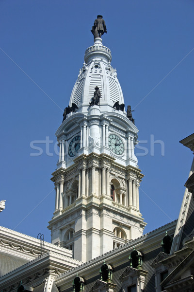 Filadelfia miasta sali centralny wieża tekstury Zdjęcia stock © chrisbradshaw