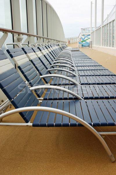 Salon krzesła pusty statek wycieczkowy winylu rejs Zdjęcia stock © chrisbradshaw