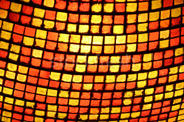 Gebrandschilderd glas verlichting ontwerp Rood patroon Stockfoto © chrisbradshaw