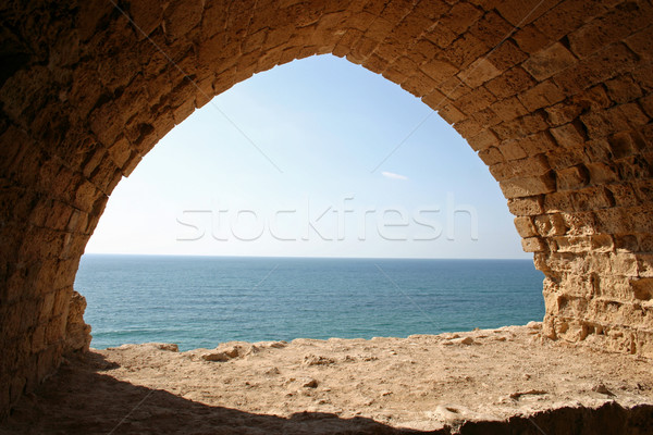 Patrząc morze Śródziemne morza parku niebo wody Zdjęcia stock © chrisbradshaw