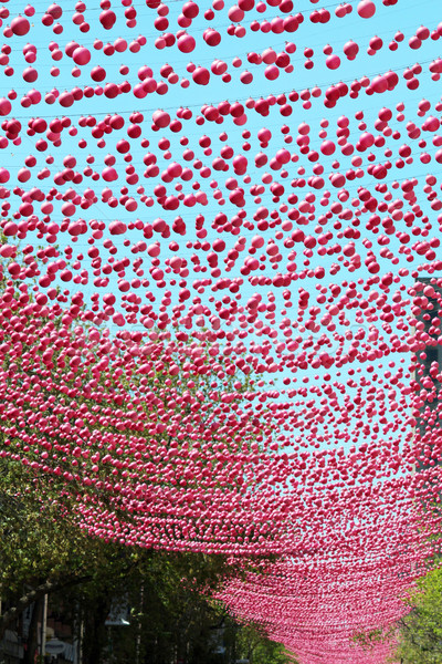 村 粉紅色 街頭 蒙特利爾 魁北克 商業照片 © chrisbradshaw