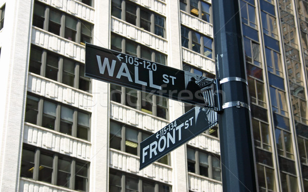 Wall Street imzalamak finansal New York iş portföy Stok fotoğraf © chrisbradshaw