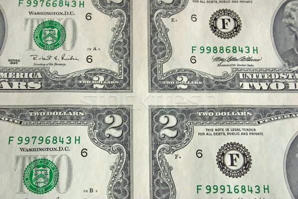 Sheet of Two Dollar Bills Stock photo © chrisbradshaw