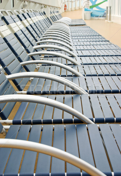 Lounge стульев пусто виниловых круиз Сток-фото © chrisbradshaw