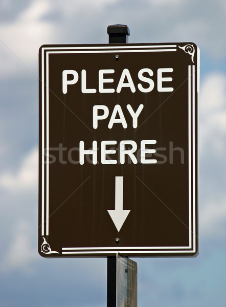 Pay Here Sign Stock photo © chrisbradshaw