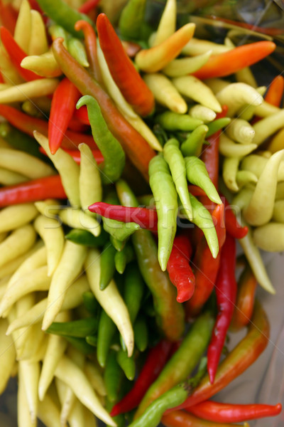 Chilipaprika nagy színes köteg étel farm Stock fotó © chrisbradshaw