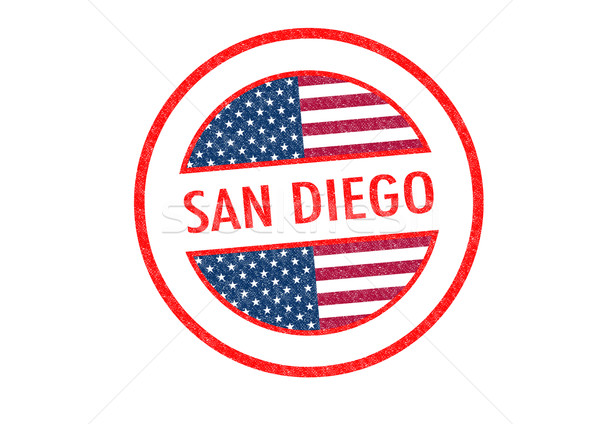 San Diego witte vlag vakantie knop Stockfoto © chrisdorney