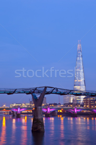 The Shard and the Millennium Bridge Stock photo © chrisdorney