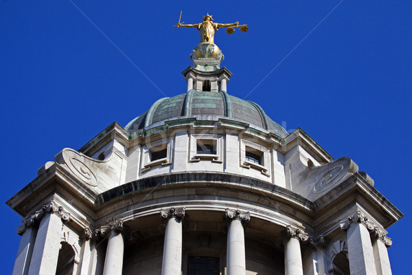 Stock foto: Alten · London · nachschlagen · Dame · Gerechtigkeit · Statue