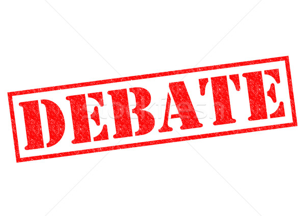 Dezbatere roşu alb vorbesc vorbi Imagine de stoc © chrisdorney