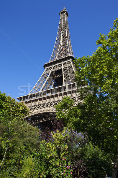 Looking up at the Eiffel Tower in Paris Stock photo © chrisdorney