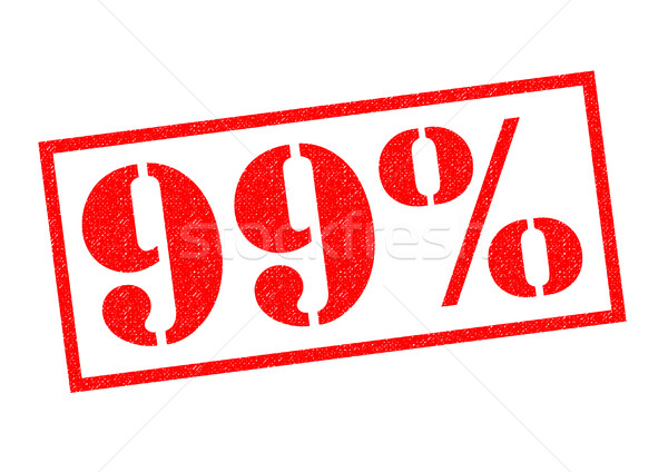 Stock photo: 99 PERCENT Rubber Stamp