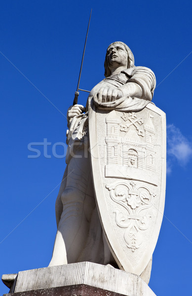 Posąg Ryga święty Łotwa miasta sprawiedliwości Zdjęcia stock © chrisdorney