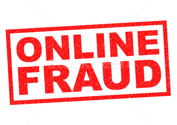 On-line frauda roşu alb calculator Imagine de stoc © chrisdorney