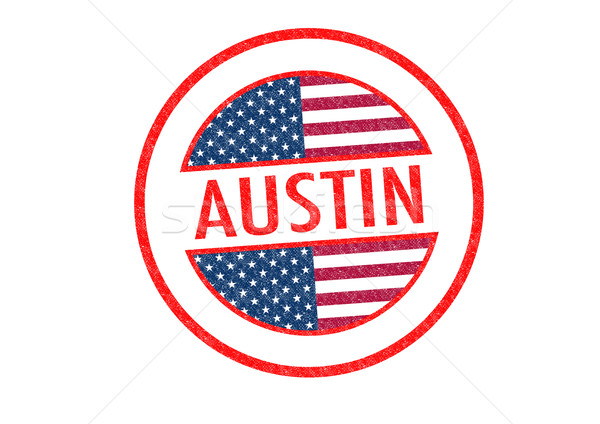 Austin beyaz bayrak tatil düğme Stok fotoğraf © chrisdorney