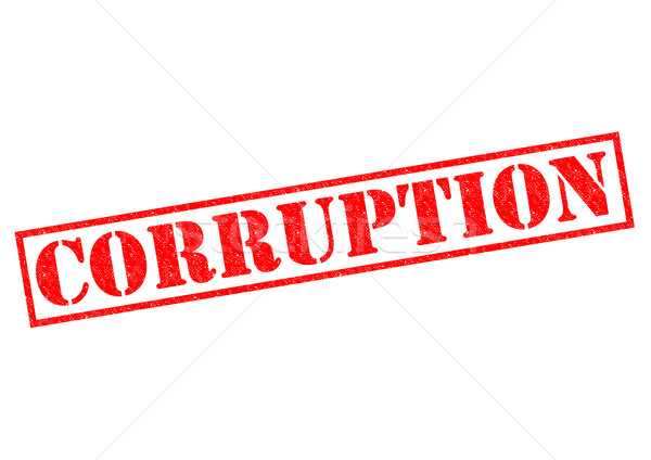 Korrupció piros pecsét fehér címke gumi Stock fotó © chrisdorney
