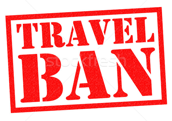 Utazás tilalom piros pecsét fehér biztonság Stock fotó © chrisdorney