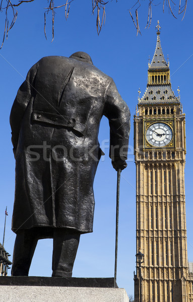 Foto d'archivio: Statua · Londra · ministro · parlamento · piazza