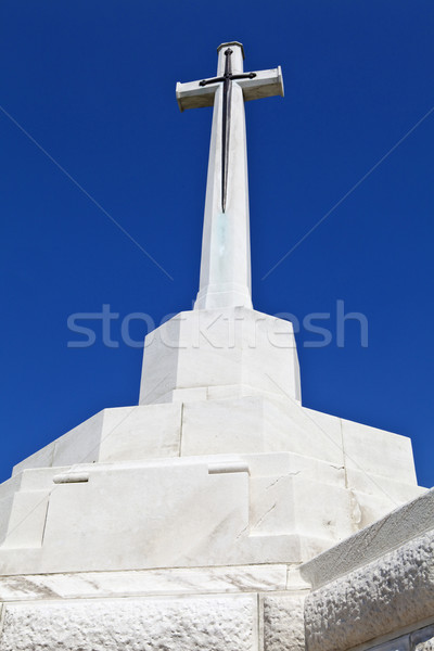 Cross of Sacrifice at Tyne Cot Cemetery in Ypres Stock photo © chrisdorney