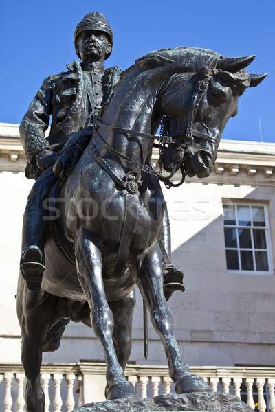 Standbeeld veld slee Londen stad Stockfoto © chrisdorney