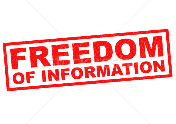 Szabadság információ piros pecsét fehér televízió Stock fotó © chrisdorney