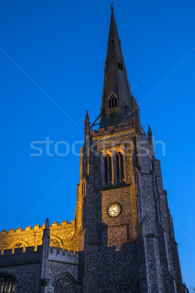 Stockfoto: Kerk · nacht · architectuur · Europa · toren