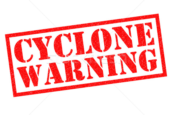 Ciklon figyelmeztetés pecsét piros fehér szél Stock fotó © chrisdorney